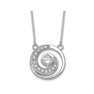 1/2 Carat (ctw VS1-VS2,F) Lab-Grown Diamond Swirl Necklace 14K White Gold